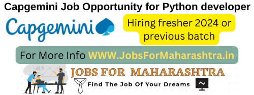 Capgemini Hiring For Python Developer - Capgemini Hiring 2025
